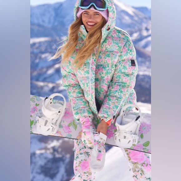 LOVE SHACK FANCY X BOGNER FIRE + ICE Raissa Ski Jacket — Strawberry Sugar - Picture 1 of 9